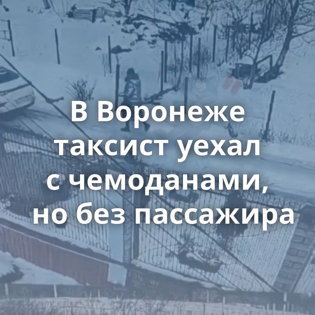 В Воронеже таксист уехал с чемоданами, но без пассажира