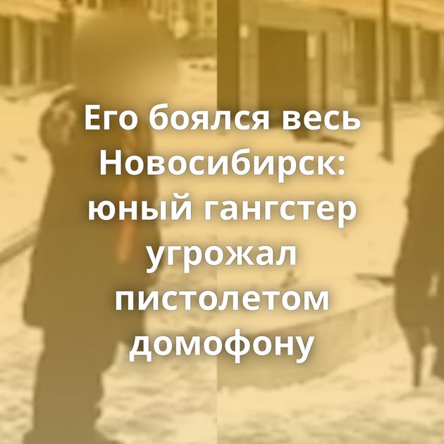 Его боялся весь Новосибирск: юный гангстер угрожал пистолетом домофону