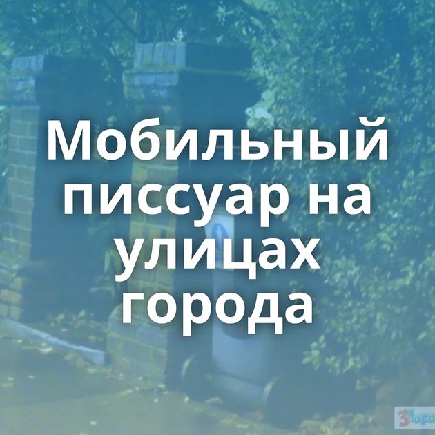 Мобильный писсуар на улицах города