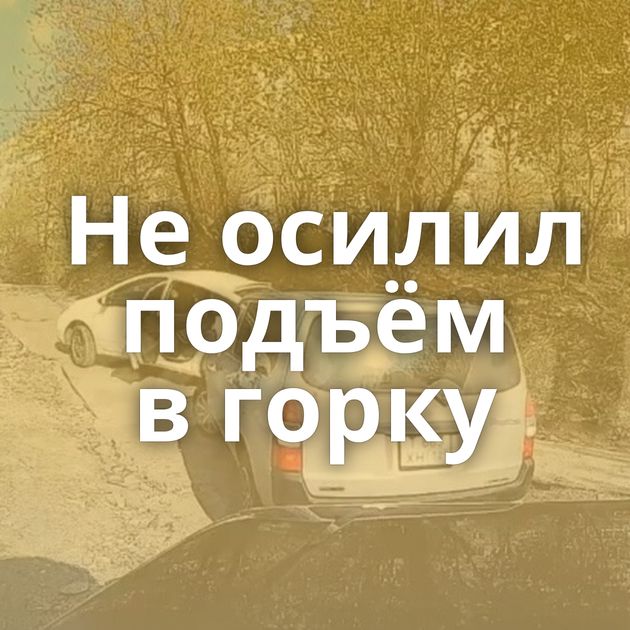 Не осилил подъём в горку