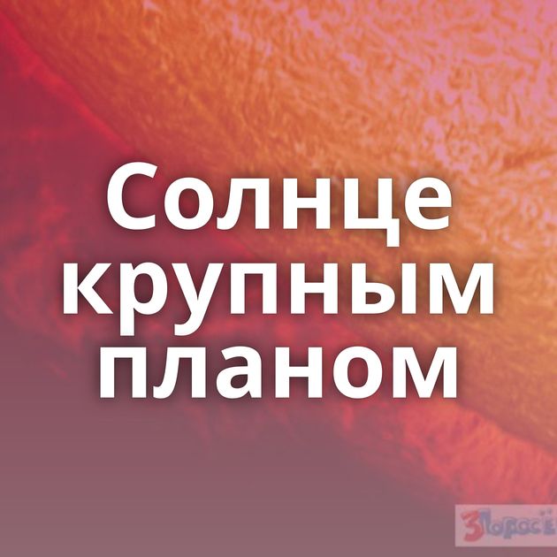 Солнце крупным планом