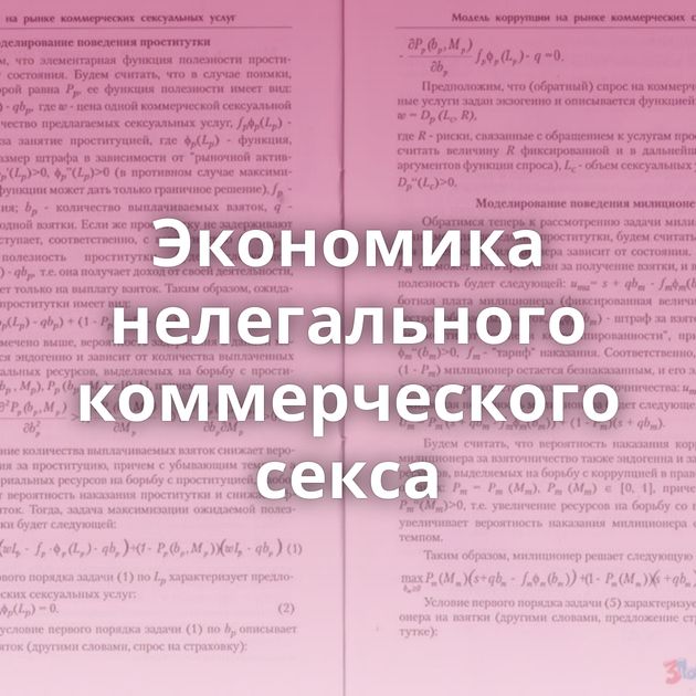 Экономика нелегального коммерческого секса