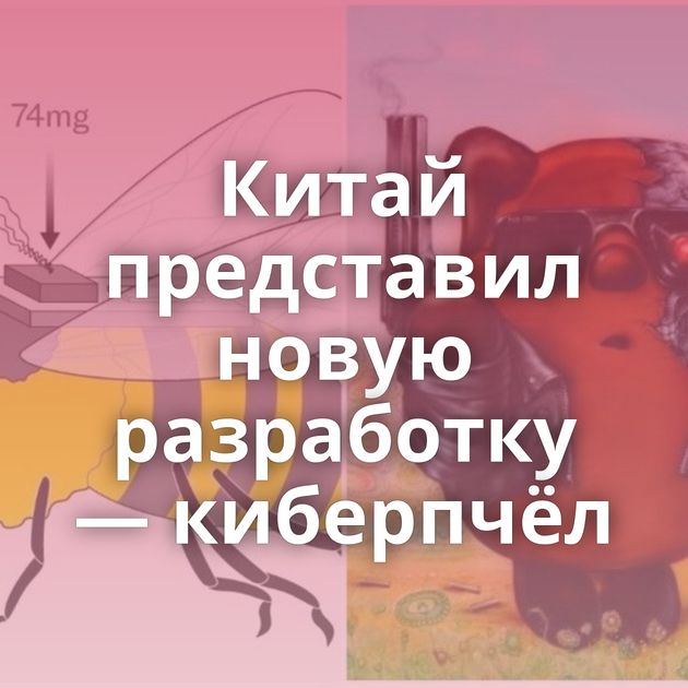 Китай представил новую разработку — киберпчёл