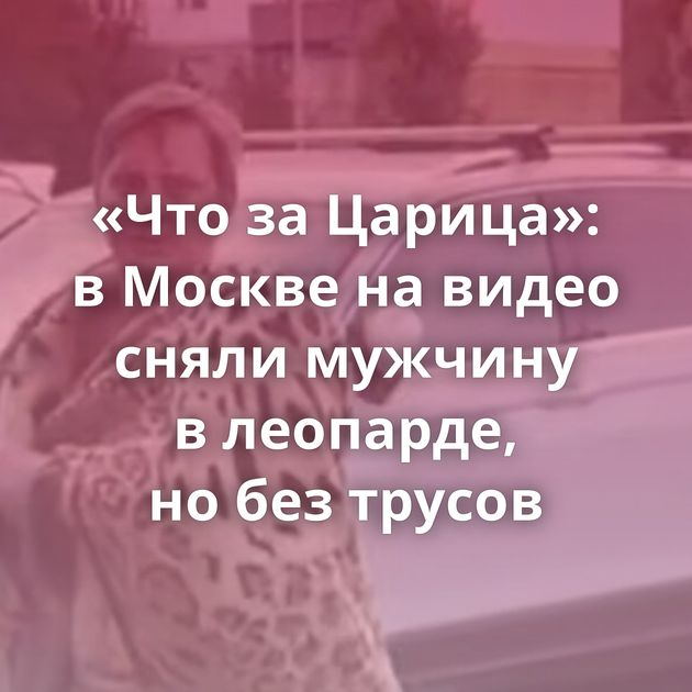 «Что за Царица»: в Москве на видео сняли мужчину в леопарде, но без трусов
