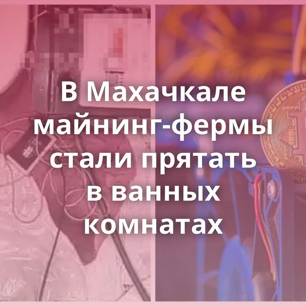 В Махачкале майнинг-фермы стали прятать в ванных комнатах
