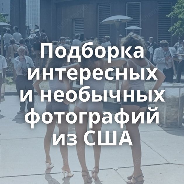 Подборка интересных и необычных фотографий из США