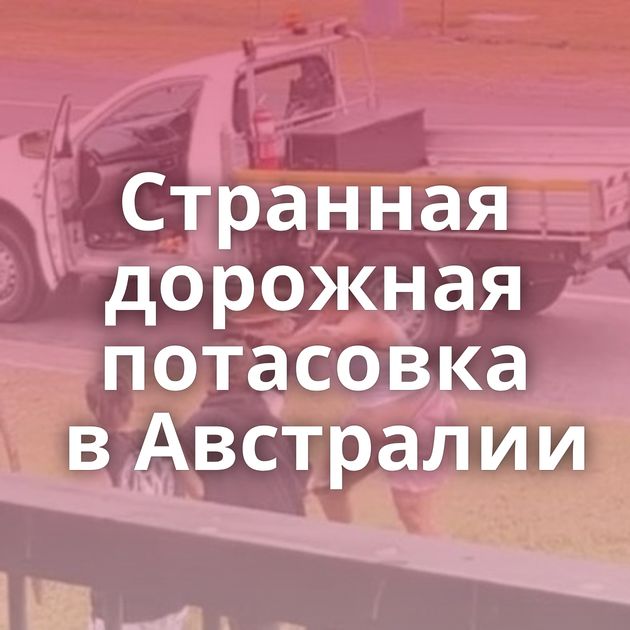 Странная дорожная потасовка в Австралии
