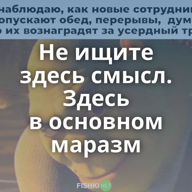 Не ищите здесь смысл. Здесь в основном маразм