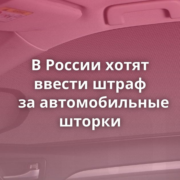 В России хотят ввести штраф за автомобильные шторки