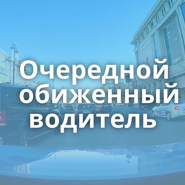 Очередной обиженный водитель