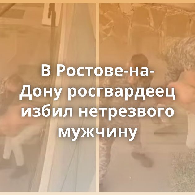 В Ростове-на-Дону росгвардеец избил нетрезвого мужчину