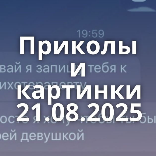 Приколы и картинки 21.08.2025