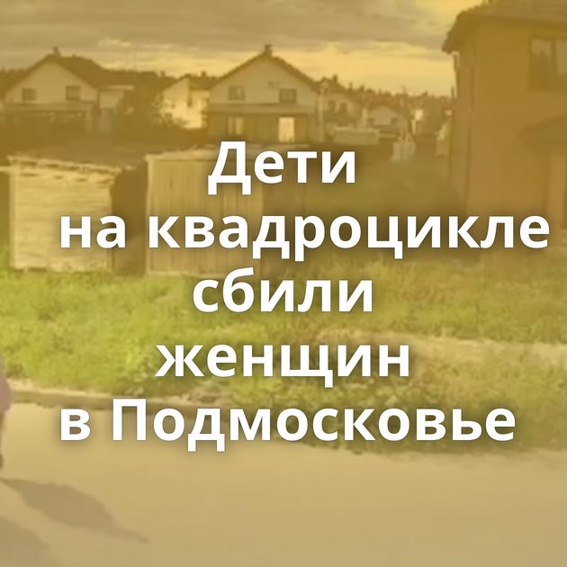 Дети на квадроцикле сбили женщин в Подмосковье
