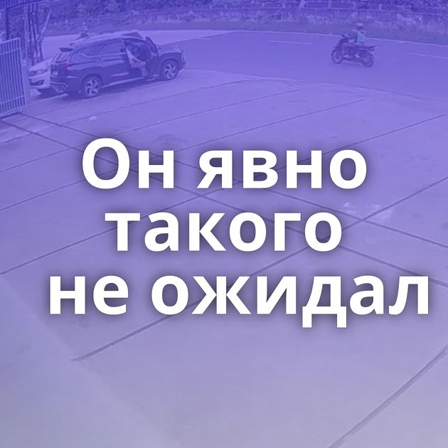Он явно такого не ожидал
