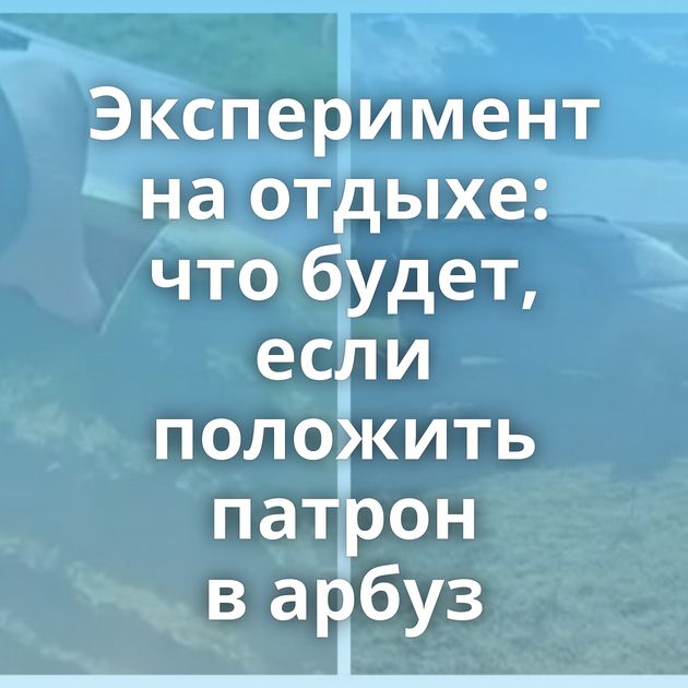 Эксперимент на отдыхе: что будет, если положить патрон в арбуз