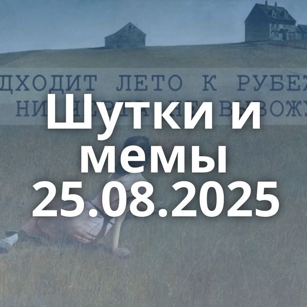 Шутки и мемы 25.08.2025