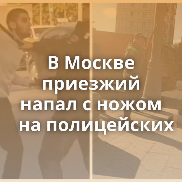 В Москве приезжий напал с ножом на полицейских