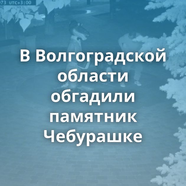 В Волгоградской области обгадили памятник Чебурашке
