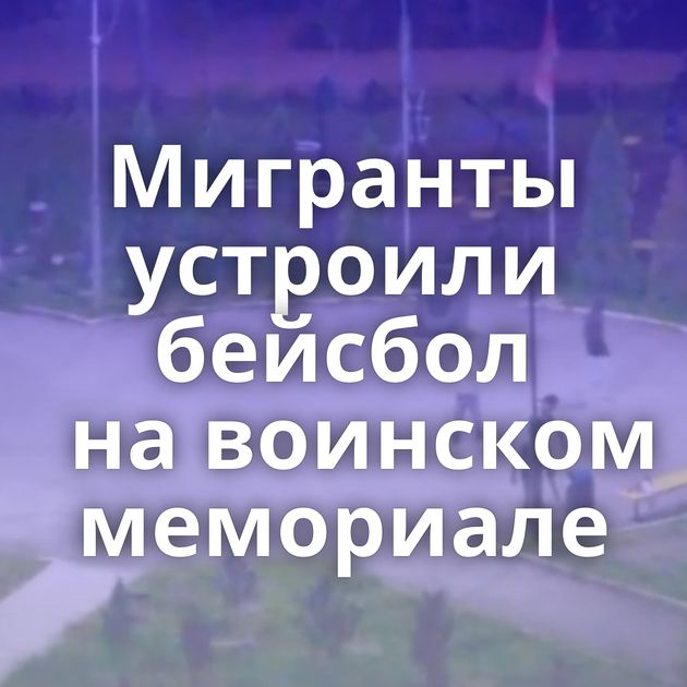 Мигранты устроили бейсбол на воинском мемориале