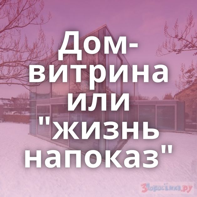 Дом-витрина или 