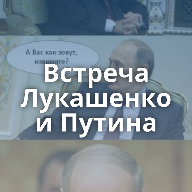 Встреча Лукашенко и Путина