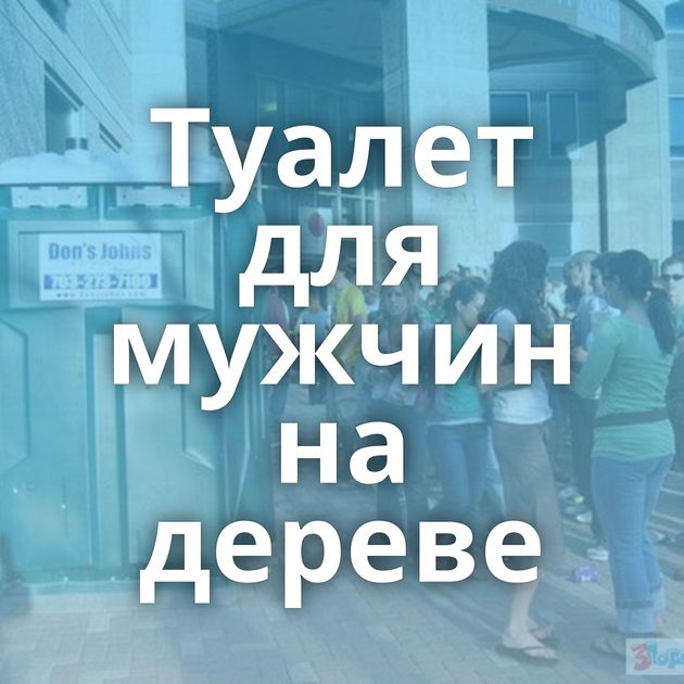 Туалет для мужчин на дереве