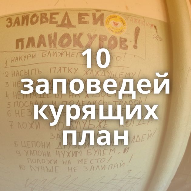 10 заповедей курящих план