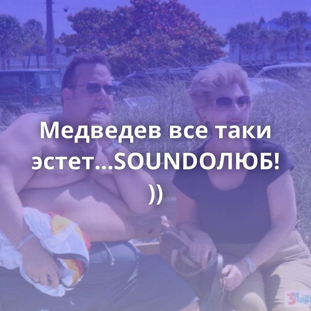 Медведев все таки эстет...SOUNDOЛЮБ! ))