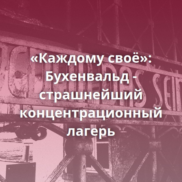 «Каждому своё»: Бухенвальд - страшнейший концентрационный лагерь