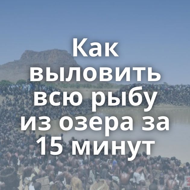 Как выловить всю рыбу из озера за 15 минут