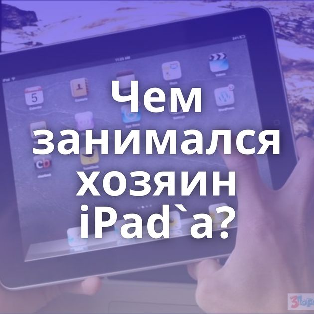 Чем занимался хозяин iPad`a?