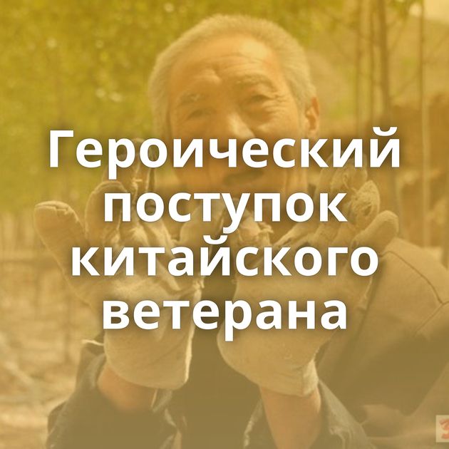 Героический поступок китайского ветерана