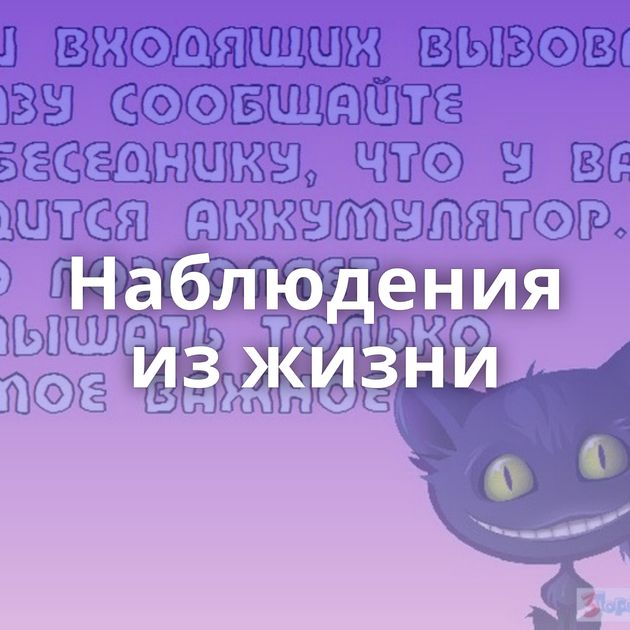 Наблюдения из жизни