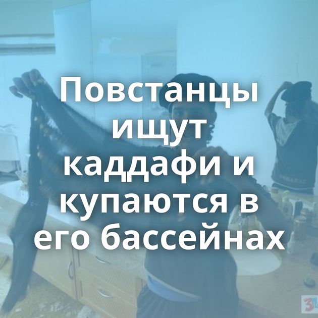 Повстанцы ищут каддафи и купаются в его бассейнах