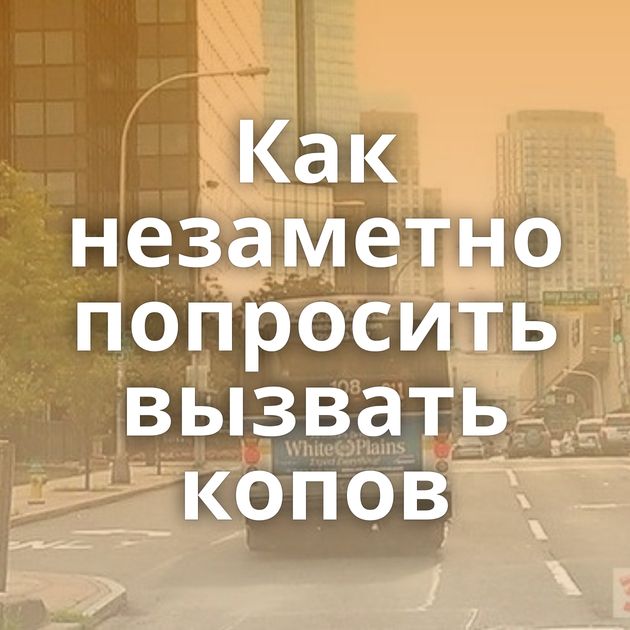 Как незаметно попросить вызвать копов