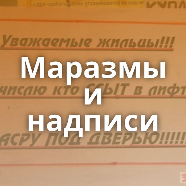 Маразмы и надписи