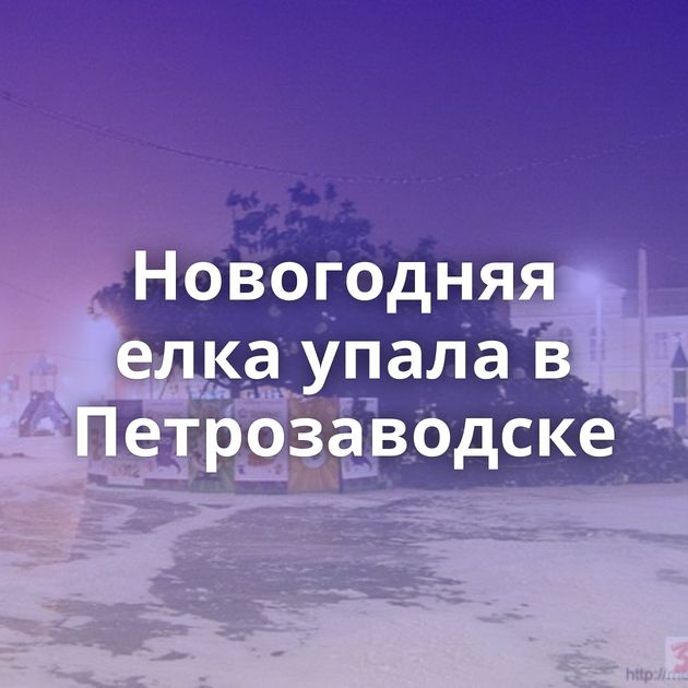 Новогодняя елка упала в Петрозаводске