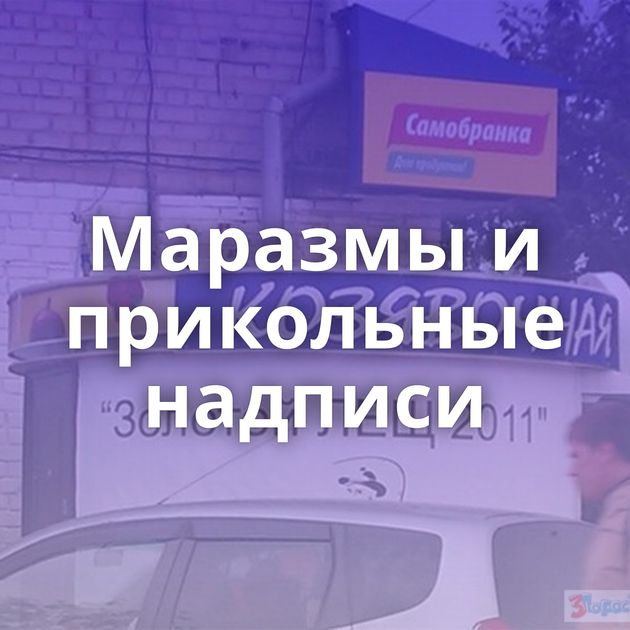 Маразмы и прикольные надписи