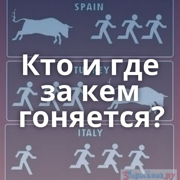 Кто и где за кем гоняется?