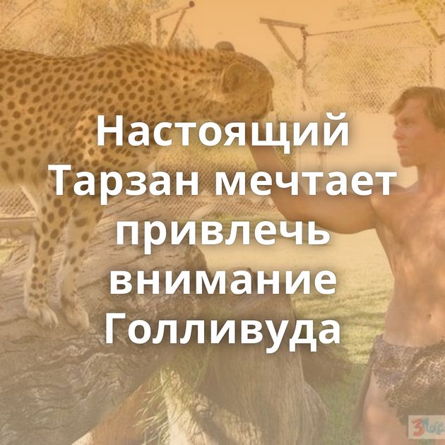 Настоящий Тарзан мечтает привлечь внимание Голливуда