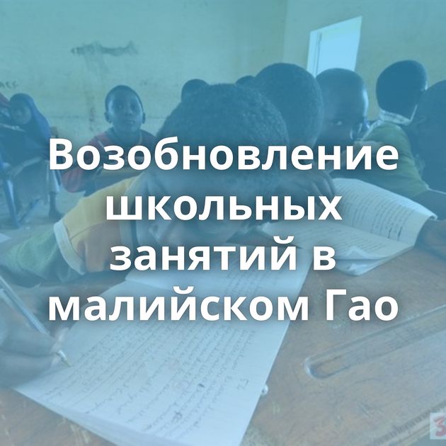 Возобновление школьных занятий в малийском Гао