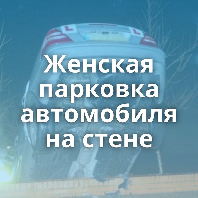 Женская парковка автомобиля на стене