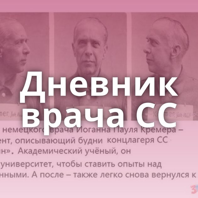 Дневник врача СС