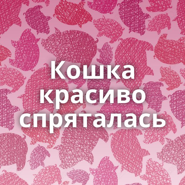 Кошка красиво спряталась