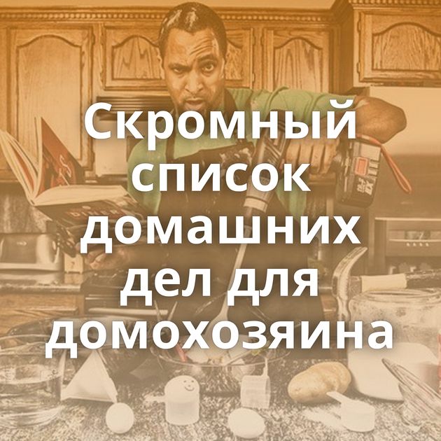 Скромный список домашних дел для домохозяина