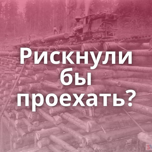 Рискнули бы проехать?