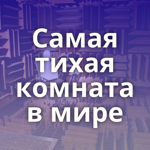 Самая тихая комната в мире