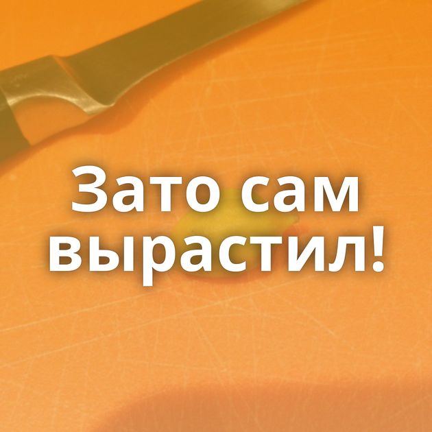 Зато сам вырастил!