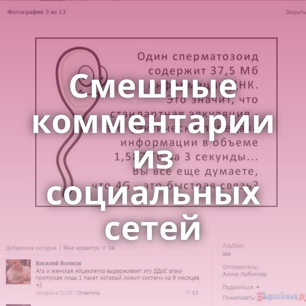 Смешные комментарии из социальных сетей