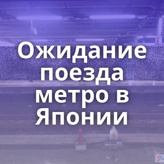 Ожидание поезда метро в Японии